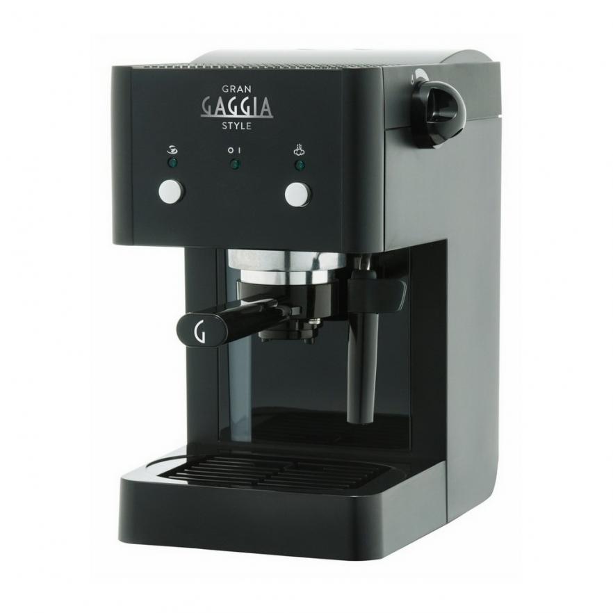 gaggia grangaggia style μαύρη μηχανή για αλεσμένο καφέ και ταμπλέτες e.s.e.
