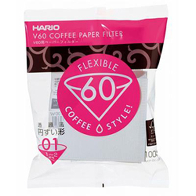 hario χάρτινα φιλτρα λευκά για 01 dripper 100τεμ