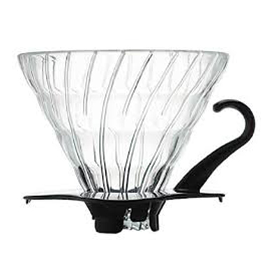 hario vdg-02b dripper v60-02 γυάλινο μαύρο 3-4 φλιτζανιών